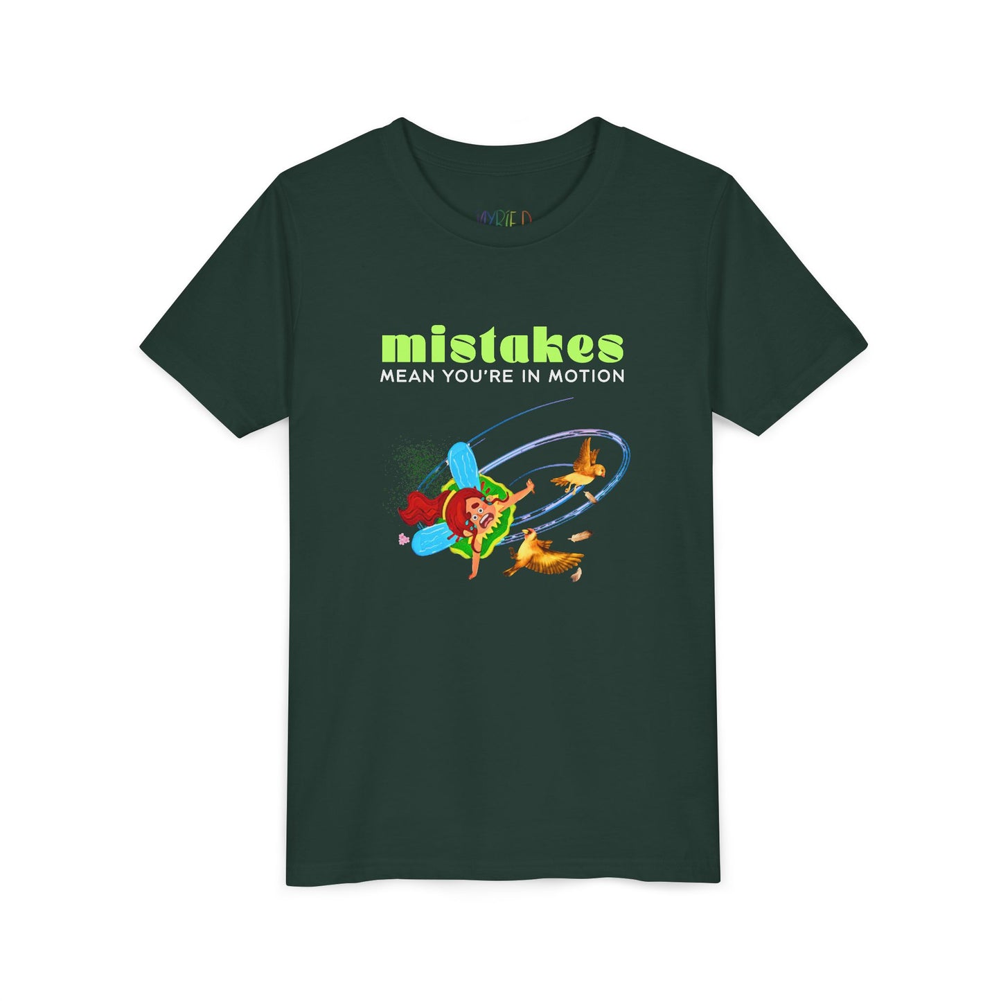 Youth MISTAKES Mean You're In Motion Tee – Growth Mindset Shirt for Curious Kids