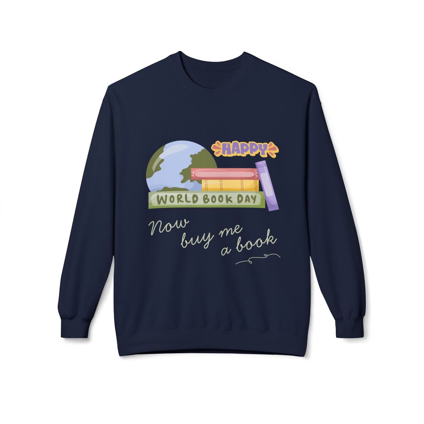 Teen/Adult Unisex Happy World Book Day Sweatshirt