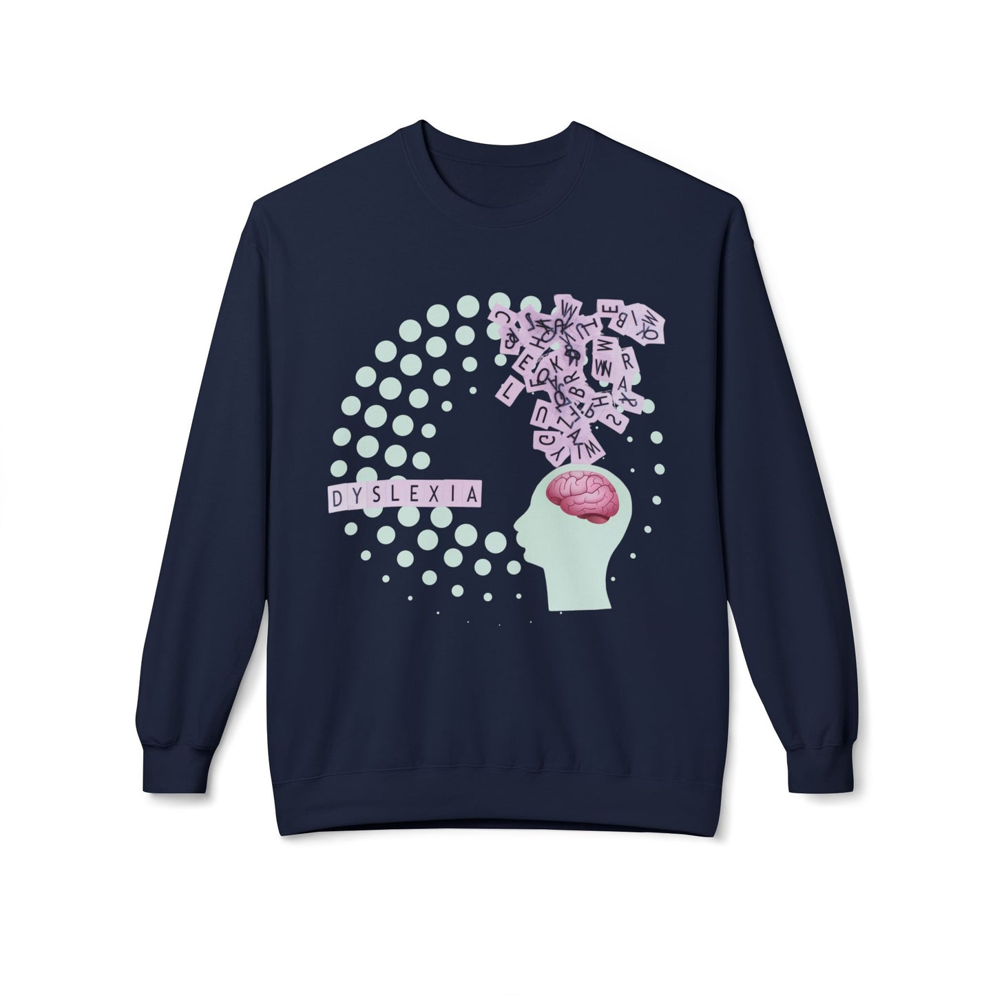 Teen/Adult Unisex Dyslexia Awareness Sweatshirt – Empowering Design for Understanding and Inclusion