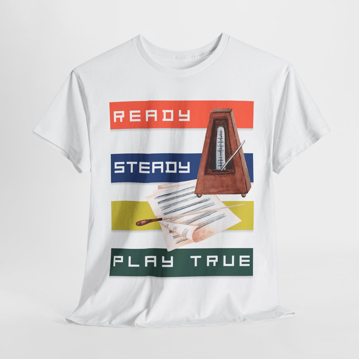 Teen/Adult Unisex Ready Steady Play True Tee – For Music Lovers & Storytellers in Sync