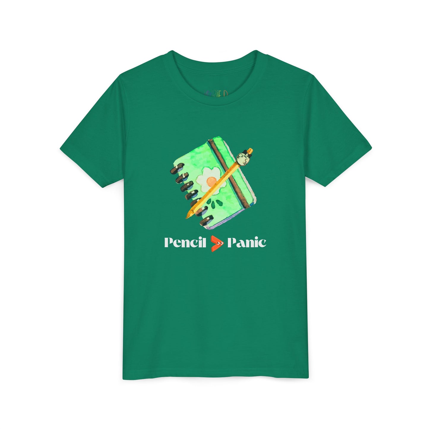 Youth Pencil Beats Panic Tee – Empower Young Writers with Confidence & Creativity
