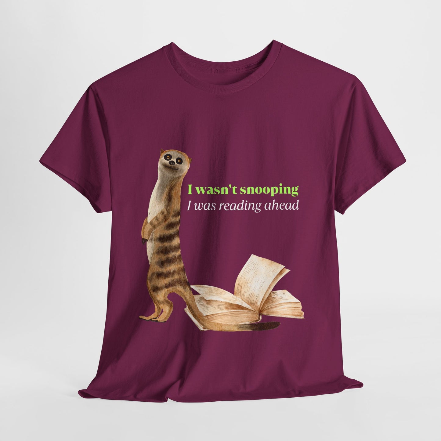 Teen/Adult Unisex Sneaky Reader Tee – For Curious Minds & Page Peekers