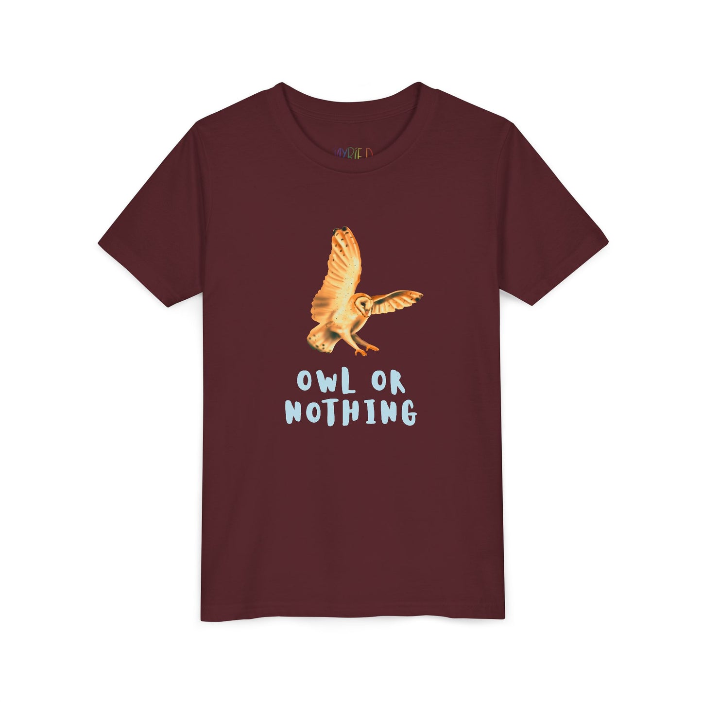 Youth Owl or Nothing T-Shirt – Playful Animal Pun Tee for Kids Who Give It Their All