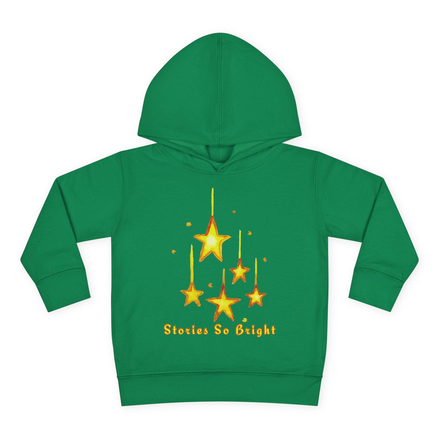Toddler Stories So Bright Hoodie â€“ Hanging Star Glow Design Printify