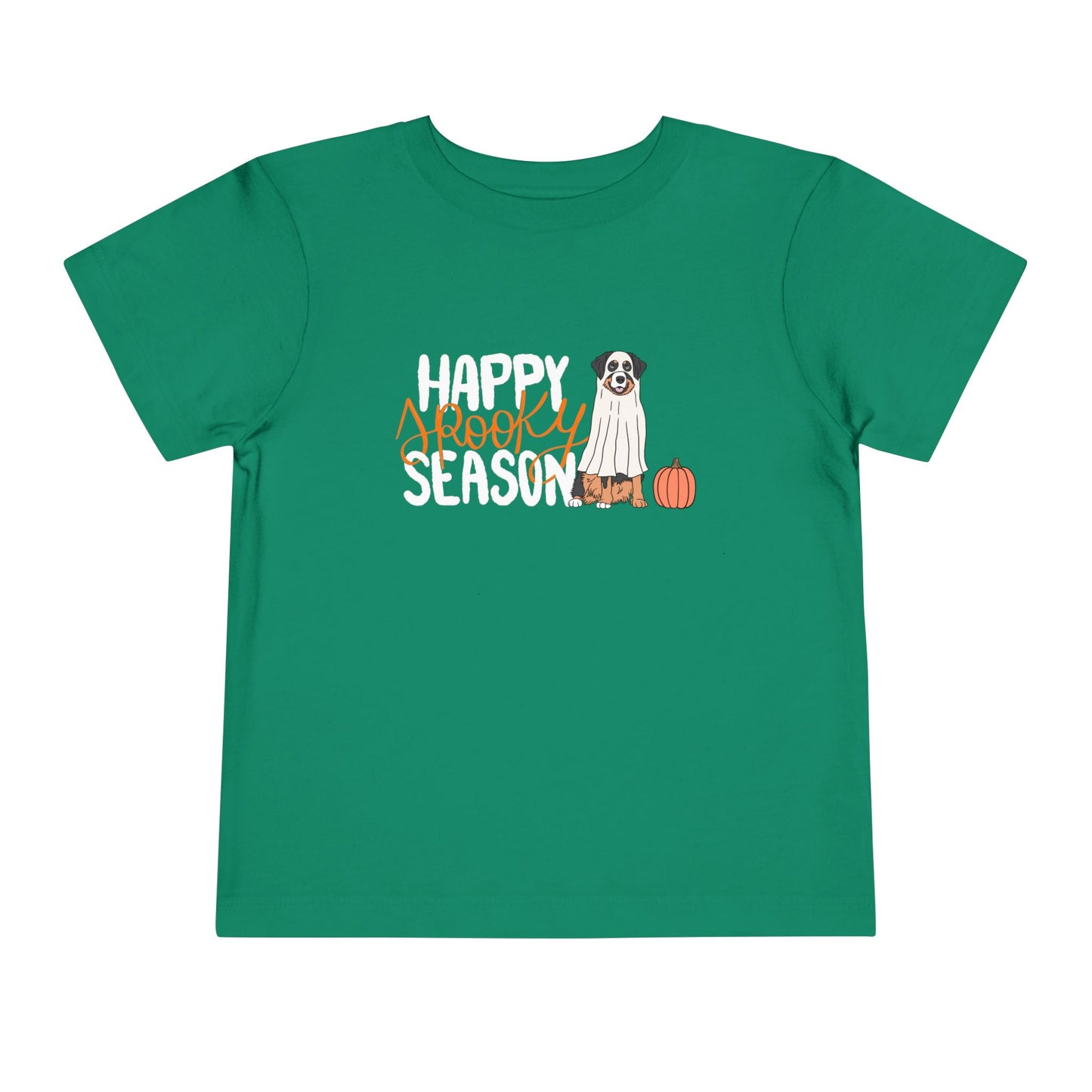 Toddler "Happy Spooky Season" Tee – Cute Halloween Dog & Pumpkin Shirt