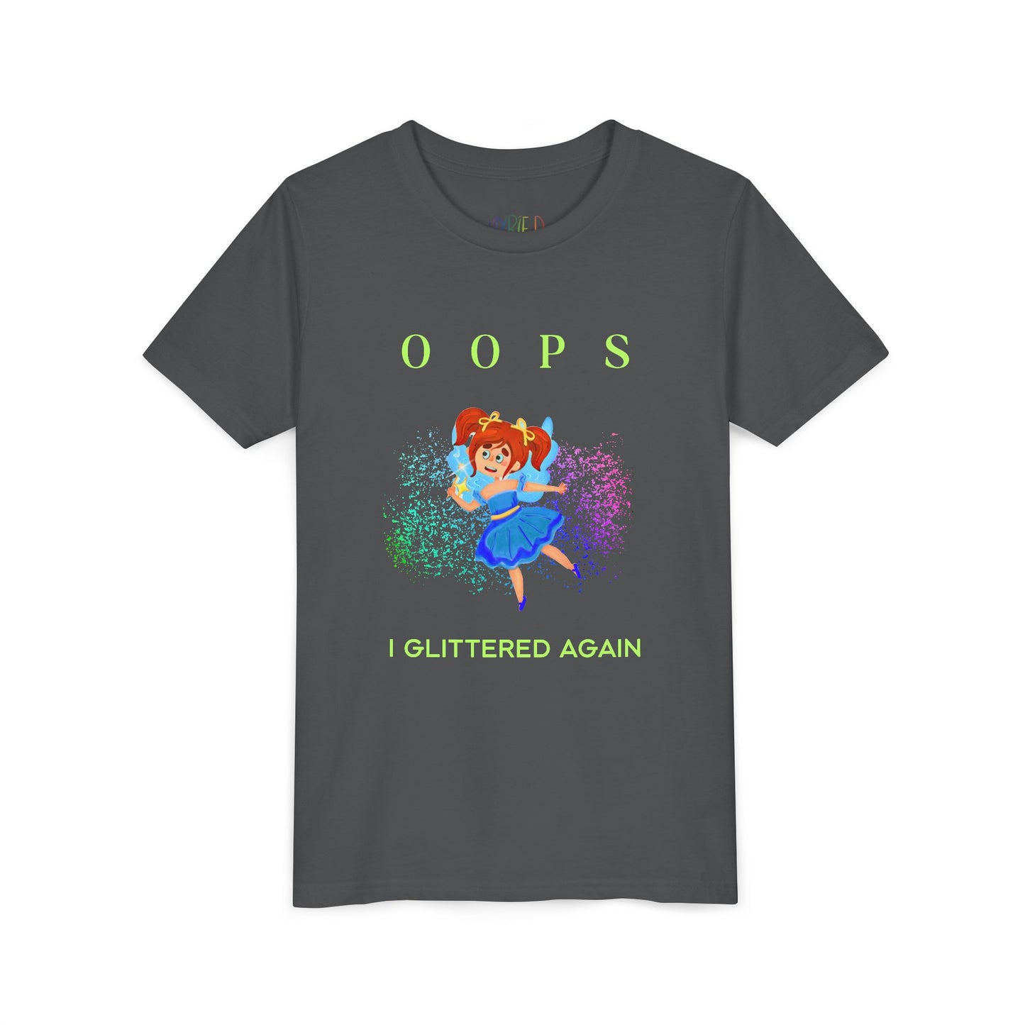 Youth Oops I Glittered Again Tee – Sparkle Happens!