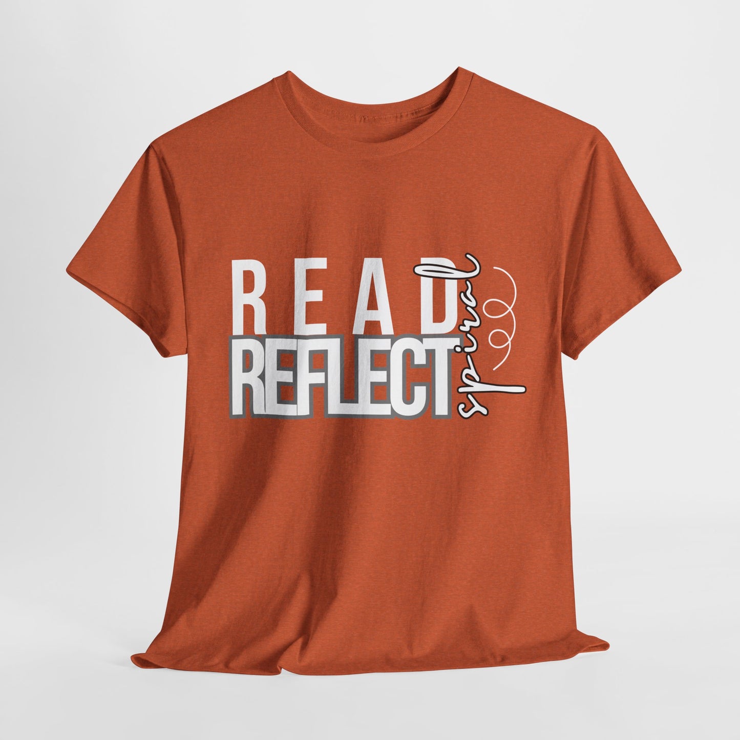 Teen/Adult Unisex Tee – Read. Reflect. Spiral. (Bold Text Design)