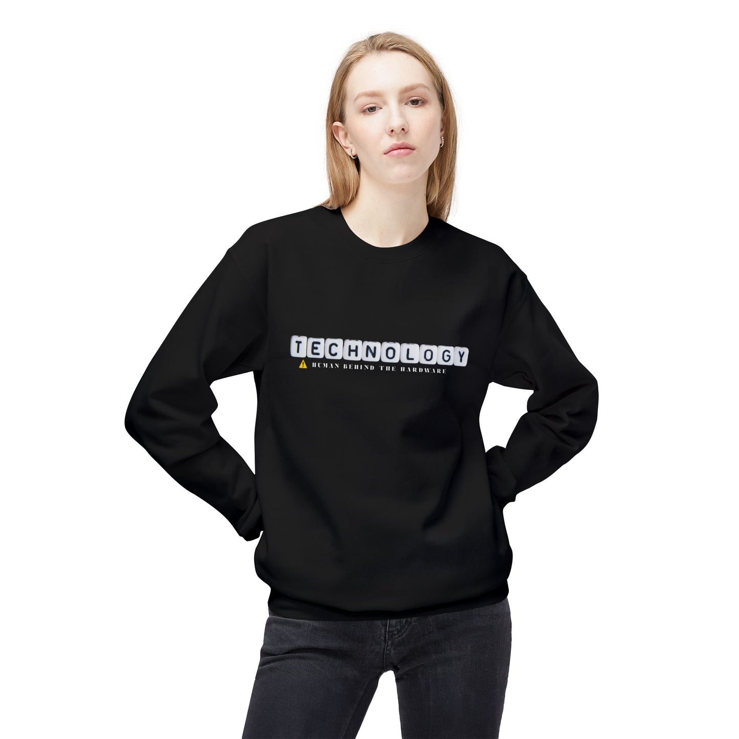 Teen/Adult Unisex Technology Human Behind the Hardware Sweatshirt
