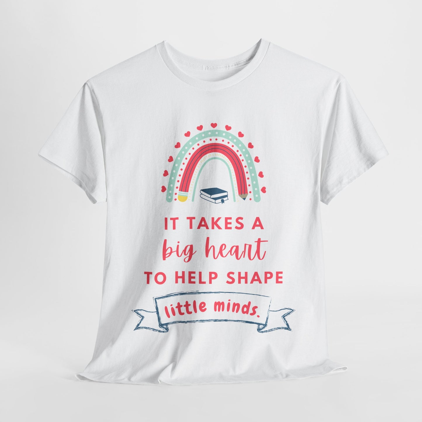 Teen/Adult Unisex Big Heart, Little Minds Tee – Thoughtful Gift for Teachers & Caregivers