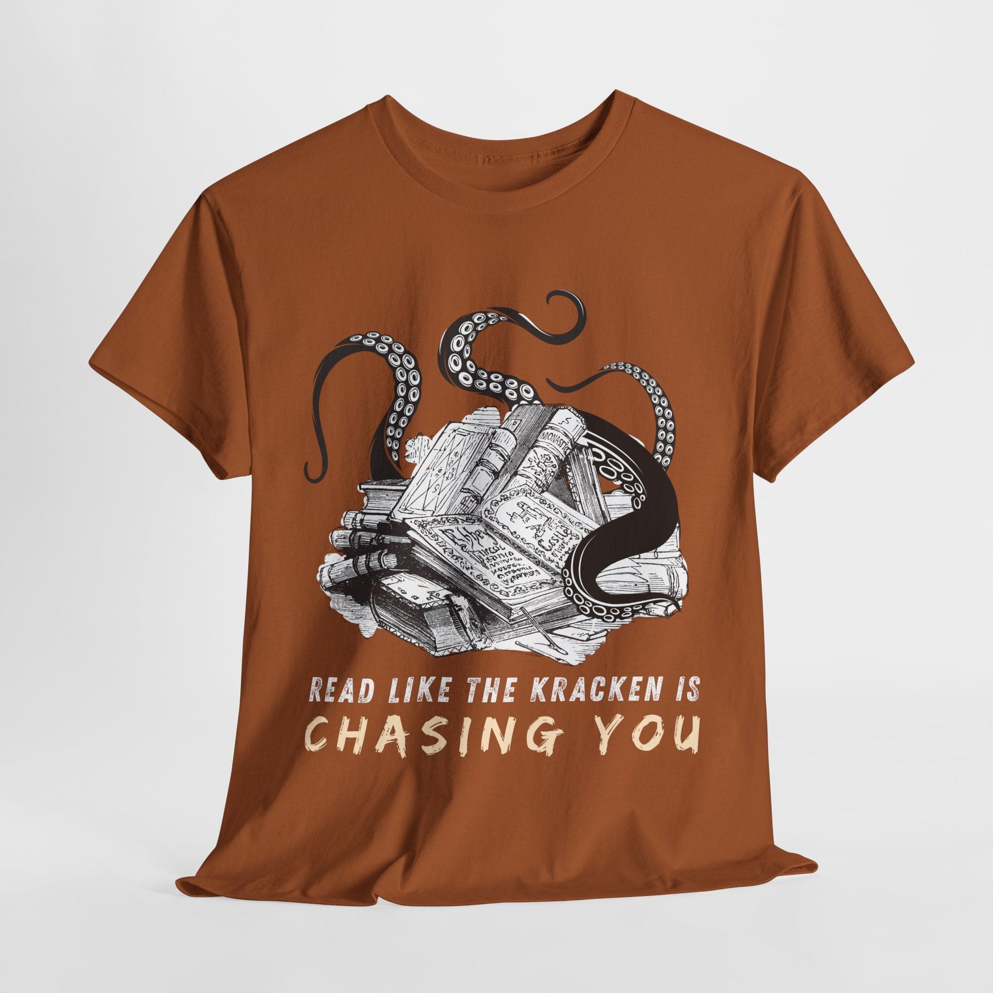 Teen/Adult Unisex â€œRead Like the Kraken Is Chasing Youâ€ Tee â€“ Deep Sea Deadline Energy Printify