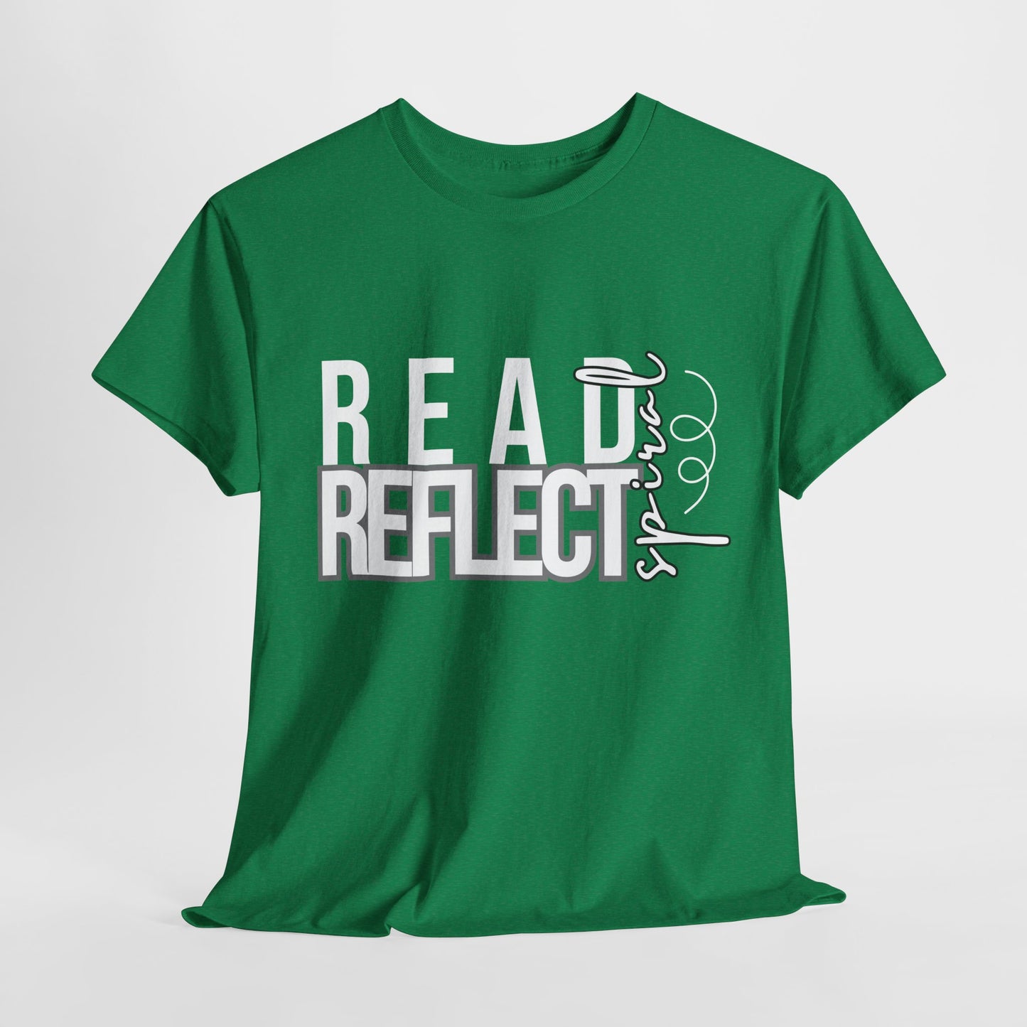 Teen/Adult Unisex Tee – Read. Reflect. Spiral. (Bold Text Design)