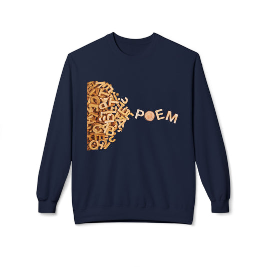 Teen/Adult Unisex POEM Sweatshirt – Creative Word Art Design for Writers and Dreamers