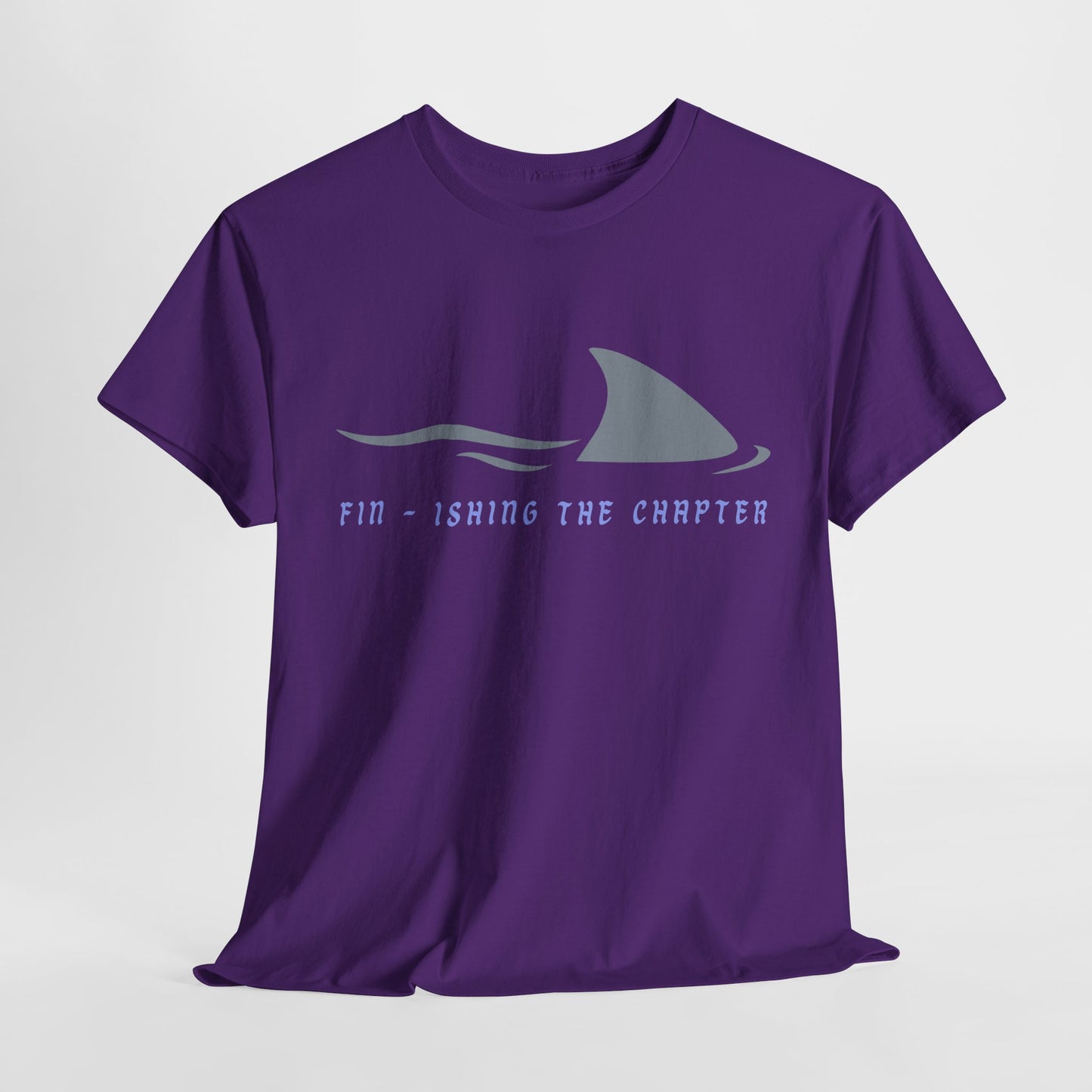 Teen/Adult Unisex Fin-ishing the Chapter – Shark Reader Tee for Book Devourers