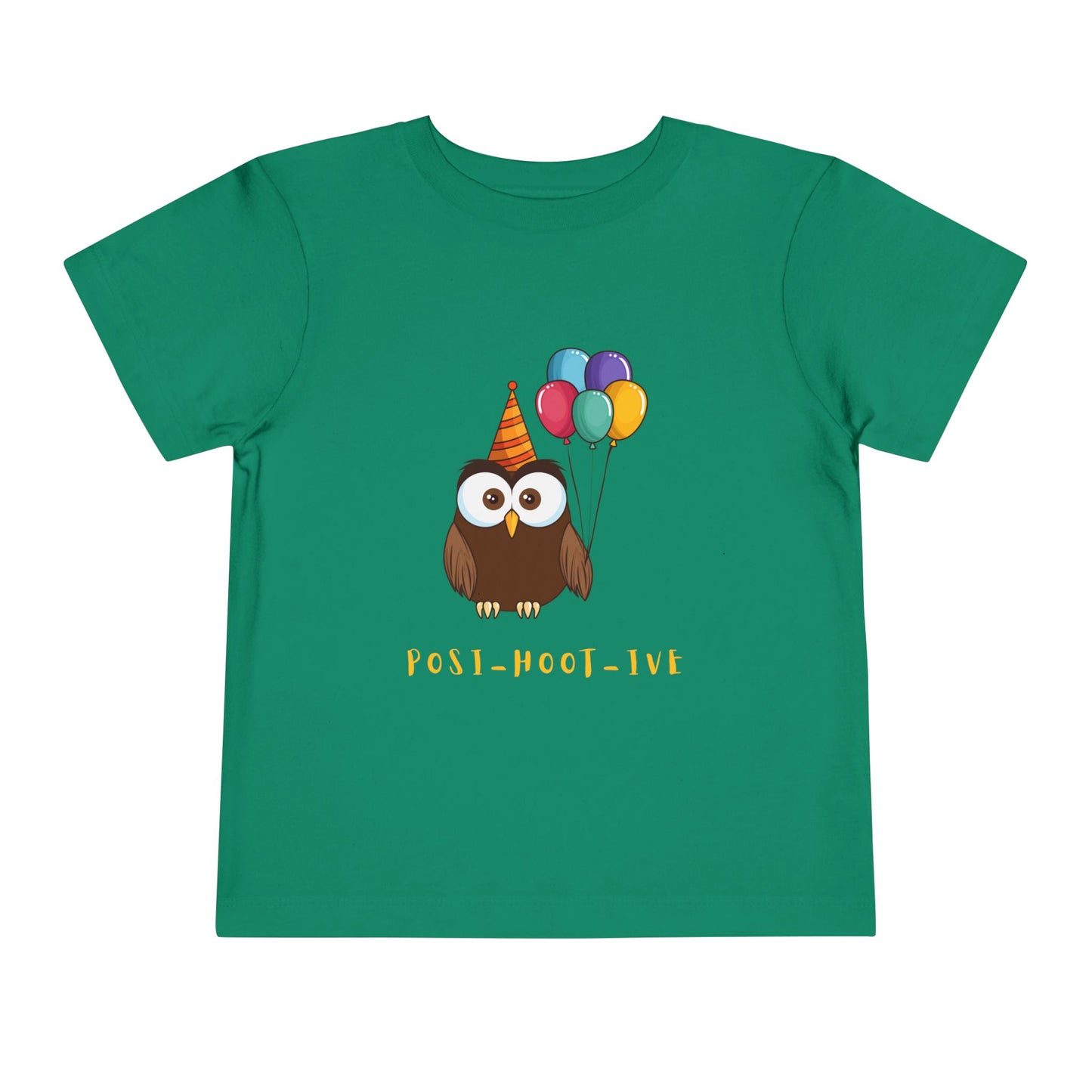 Toddler Posi-Hoot-ive Tee – Party Owl Shirt for Happy-Go-Lucky Kids