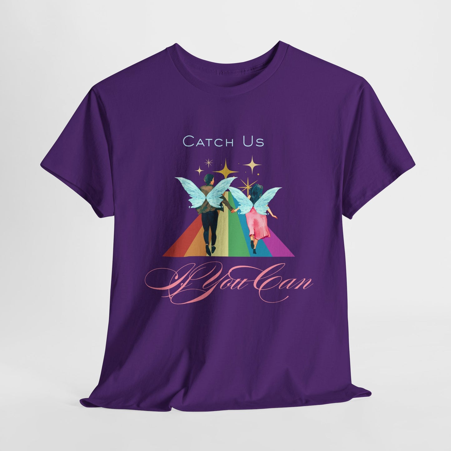 Teen/Adult Unisex Catch Us If You Can Tee – Playful Couples Shirt, Wedding Weekend or Everyday Adventure Apparel