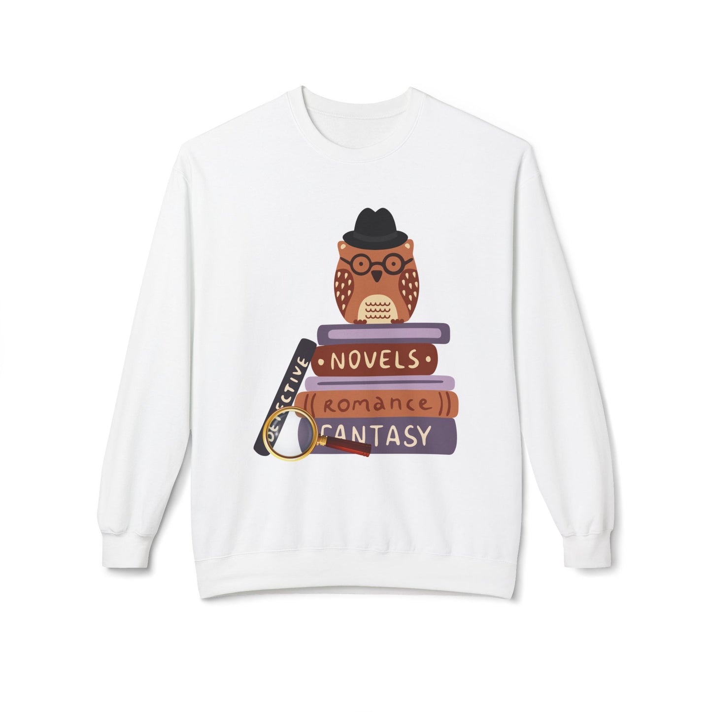 Teen/Adult Unisex Genre Detective Owl Sweatshirt