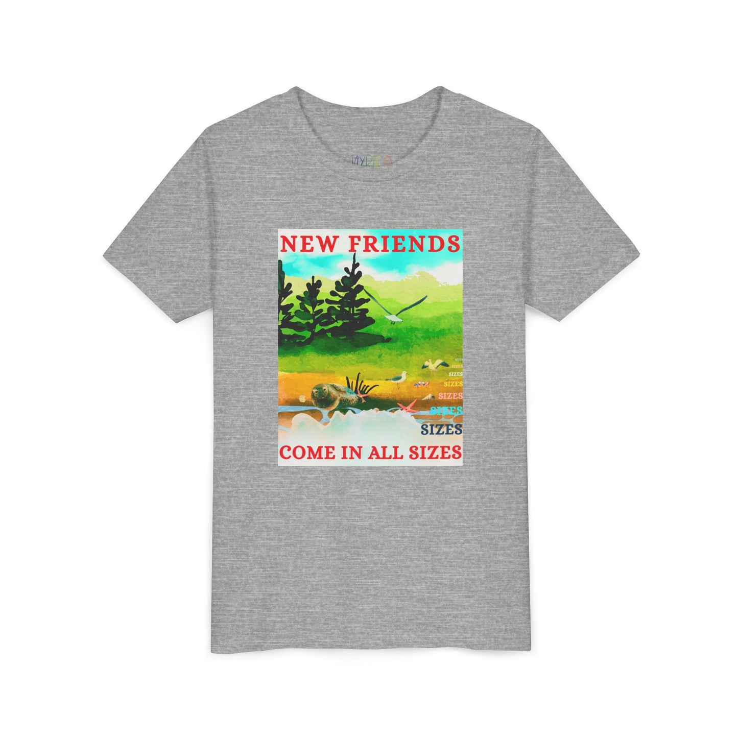 Youth New Friends Come in All Sizes Tee – Inclusive Adventure Shirt, Nature-Inspired Apparel for Curious Kids