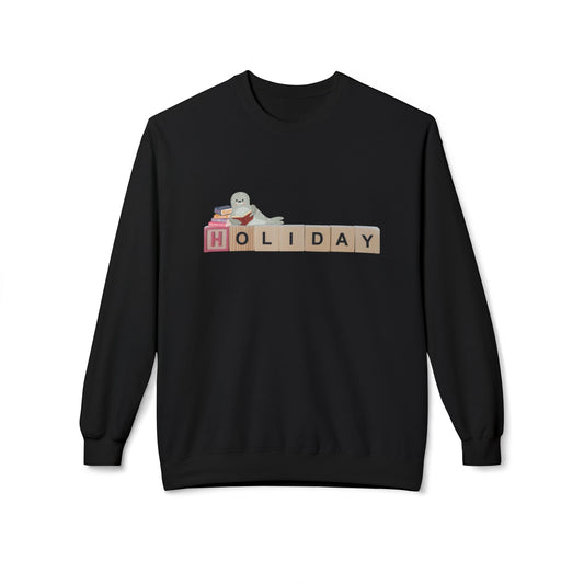 Teen/Adult Unisex Holiday Sweatshirt, Cozy Reading Break Design for Book Lovers