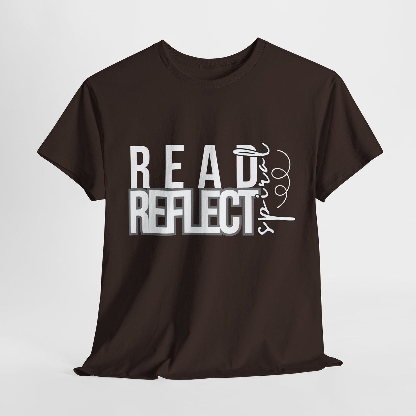 Teen/Adult Unisex Tee – Read. Reflect. Spiral. (Bold Text Design)
