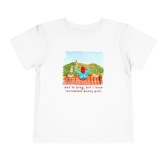 Toddler Bunny Pull Tee – Mei-Mei Funny Spring Shirt for Animal-Loving Kids