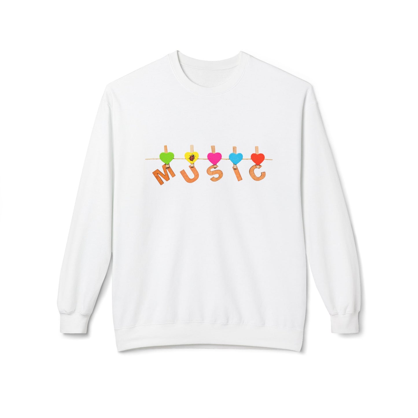 Teen/Adult Unisex Colorful Heartstring Music Sweatshirt
