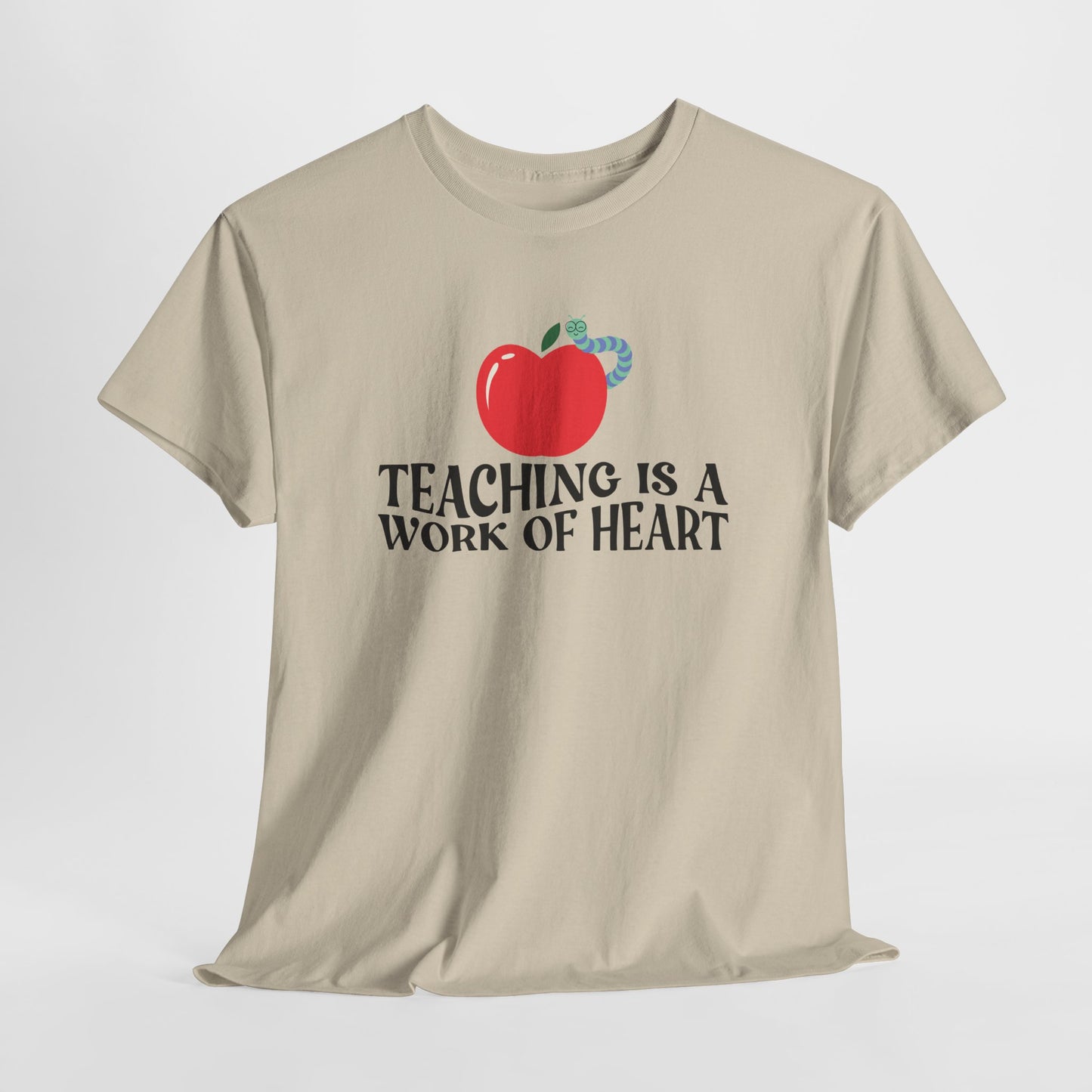 Teen/Adult Unisex Teaching Is a Work of Heart – Apple Tee for Teachers