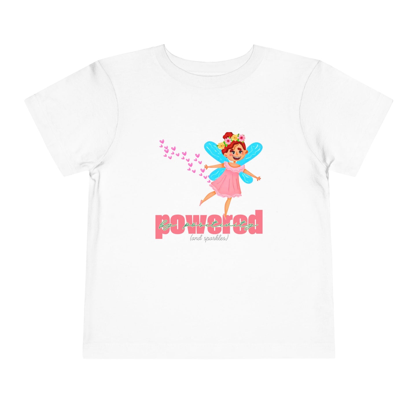 Toddler Powered by Positivity Tee – Fairy Sparkle Shirt for Happy Hearts
