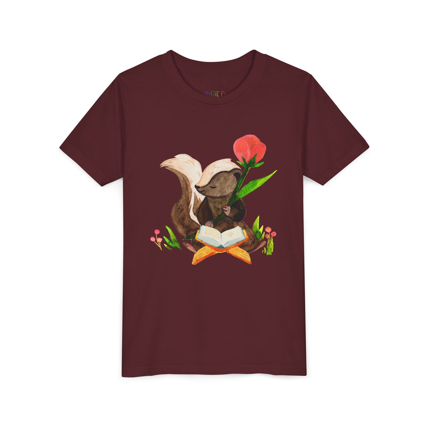 Youth Stop and Read the Stories Tee – Sweet Skunk Shirt for Gentle Bookworms