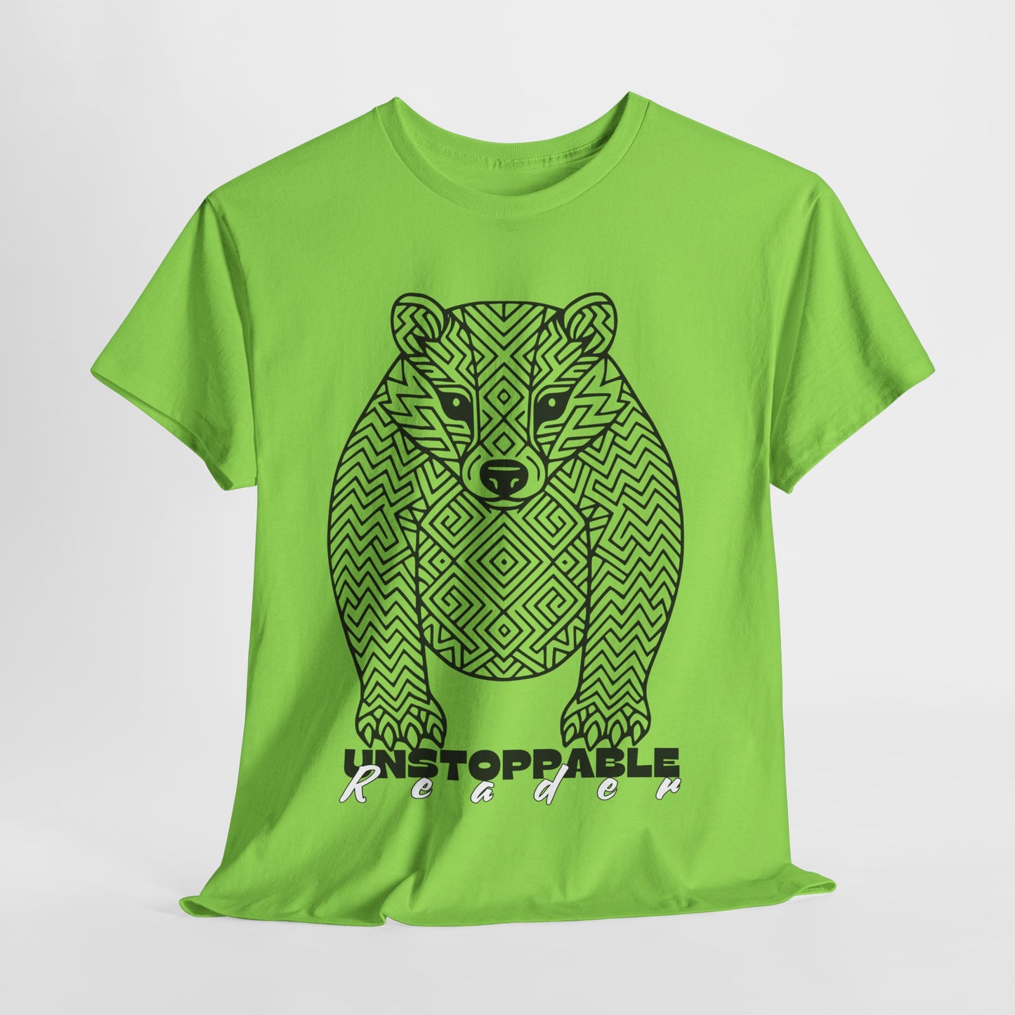 Teen/Adult Unisex – Unstoppable Reader Honey Badger Tee – Fierce Gift for Relentless Bookworms