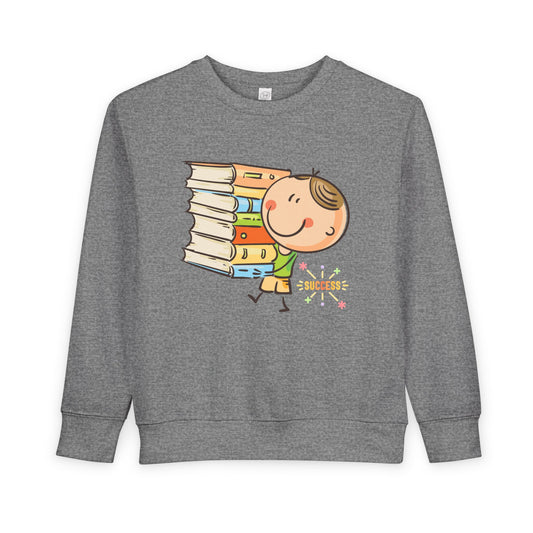 Toddler Stacked for Success Sweatshirt – Motivational Book Lover Crewneck