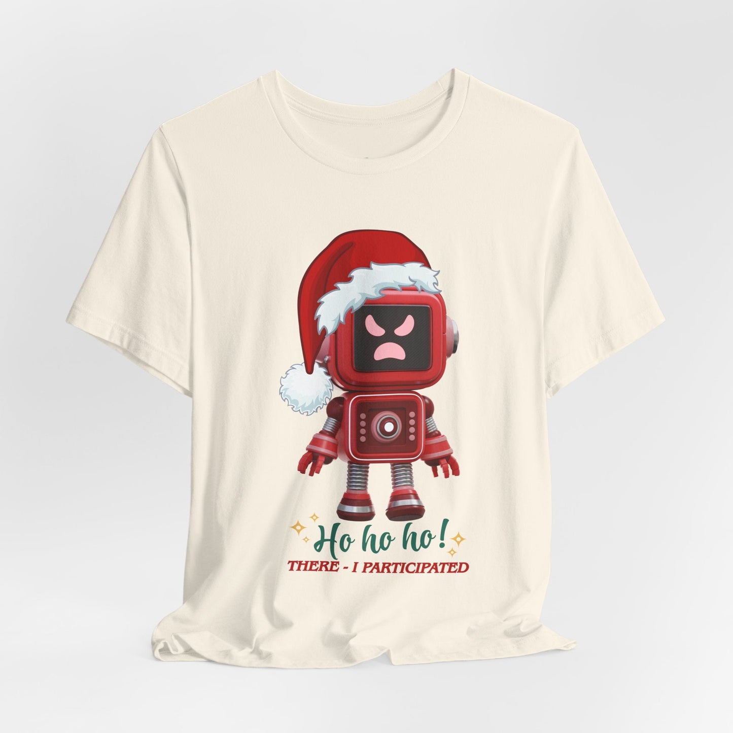 Teen/Adult Unisex Ho Ho Ho! Robot Hoodie T-Shirt Printify