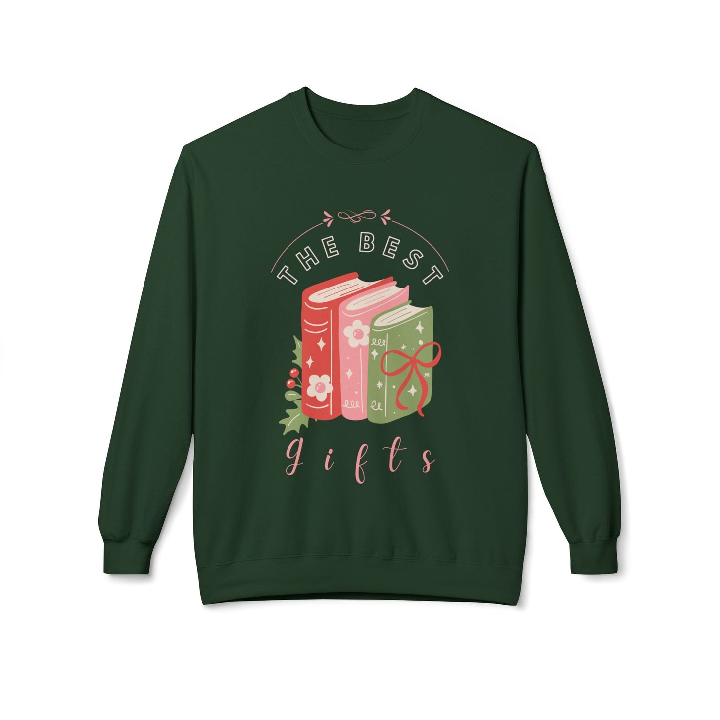 Teen/Adult Unisex The Best Gifts Sweatshirt â€“ Holiday Book Lover Christmas Design Printify