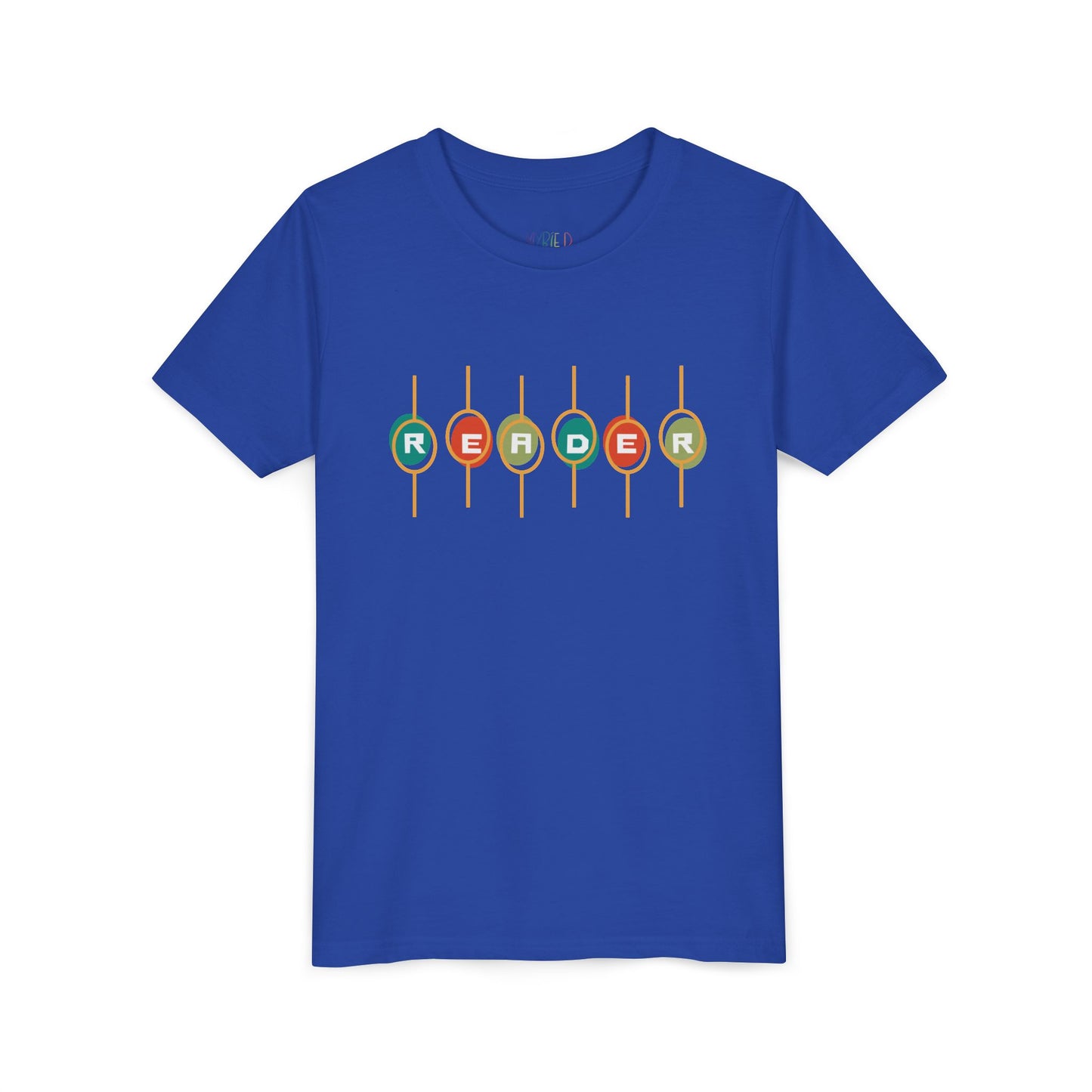 Youth READER Retro Dial Tee, For bookworms who like their style as bold as their stories