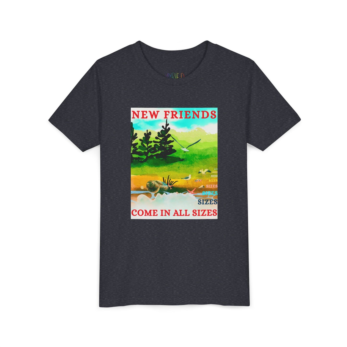 Youth New Friends Come in All Sizes Tee – Inclusive Adventure Shirt, Nature-Inspired Apparel for Curious Kids