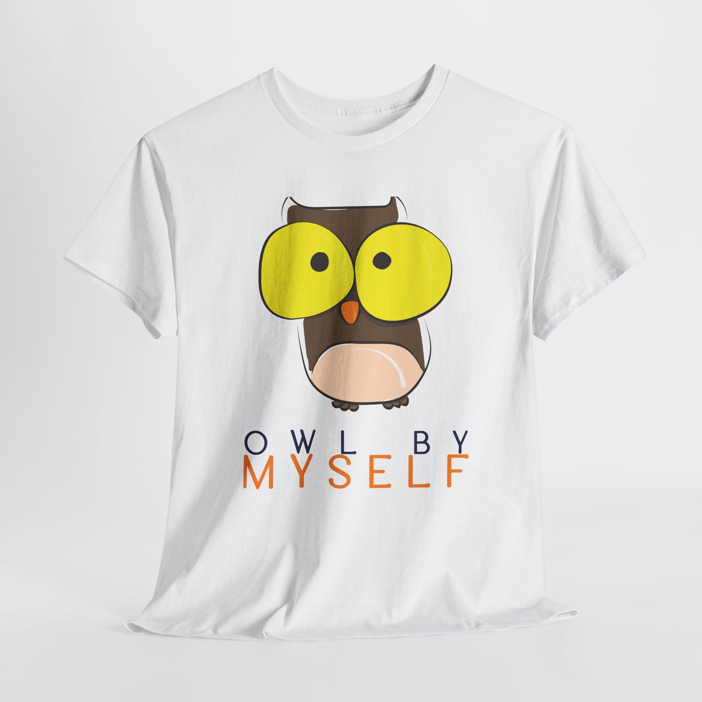 Teen/Adult Unisex Owl By Myself Tee – For the Proudly Introverted or Just Plain Punny