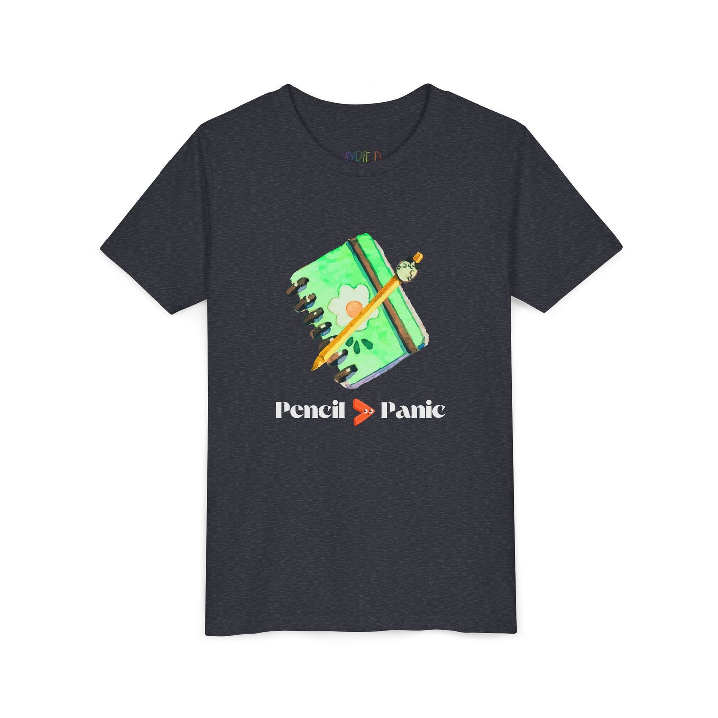 Youth Pencil Beats Panic Tee – Empower Young Writers with Confidence & Creativity