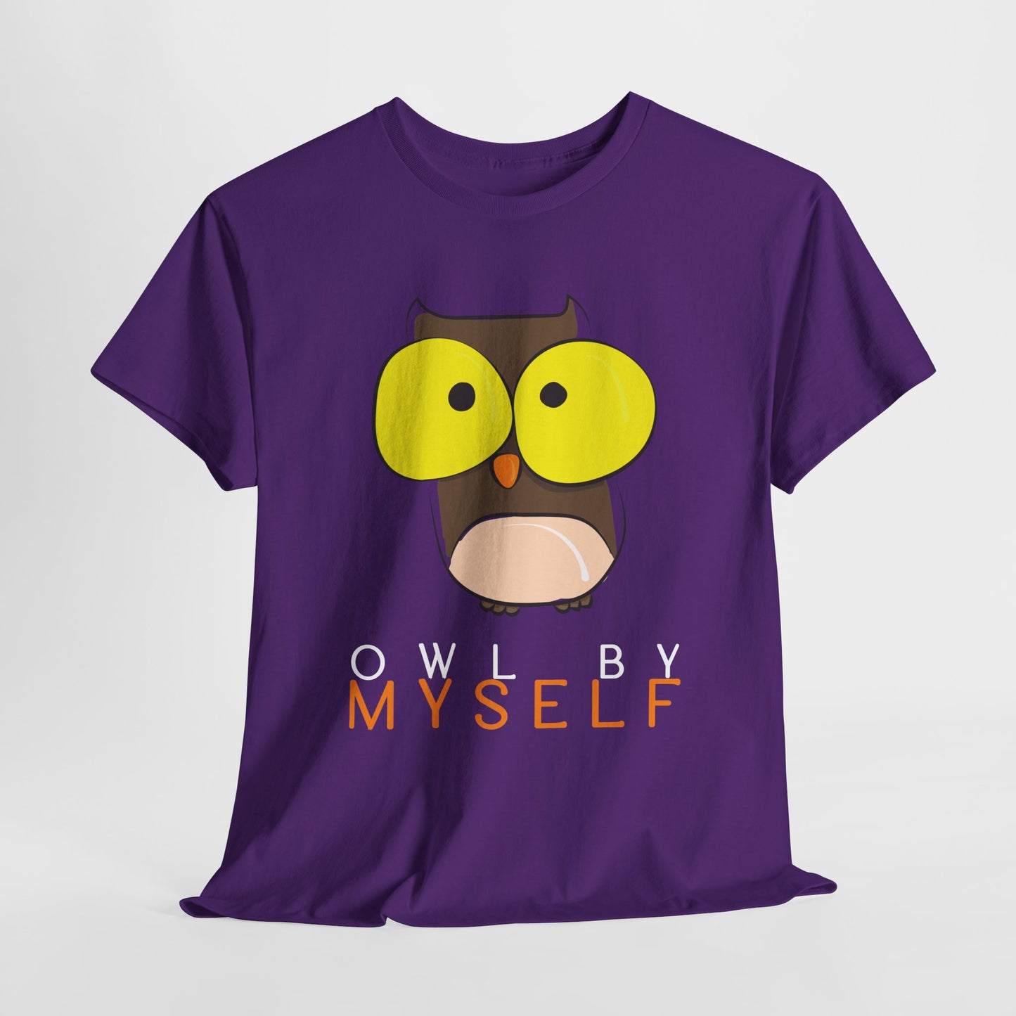 Teen/Adult Unisex Owl By Myself Tee – For the Proudly Introverted or Just Plain Punny