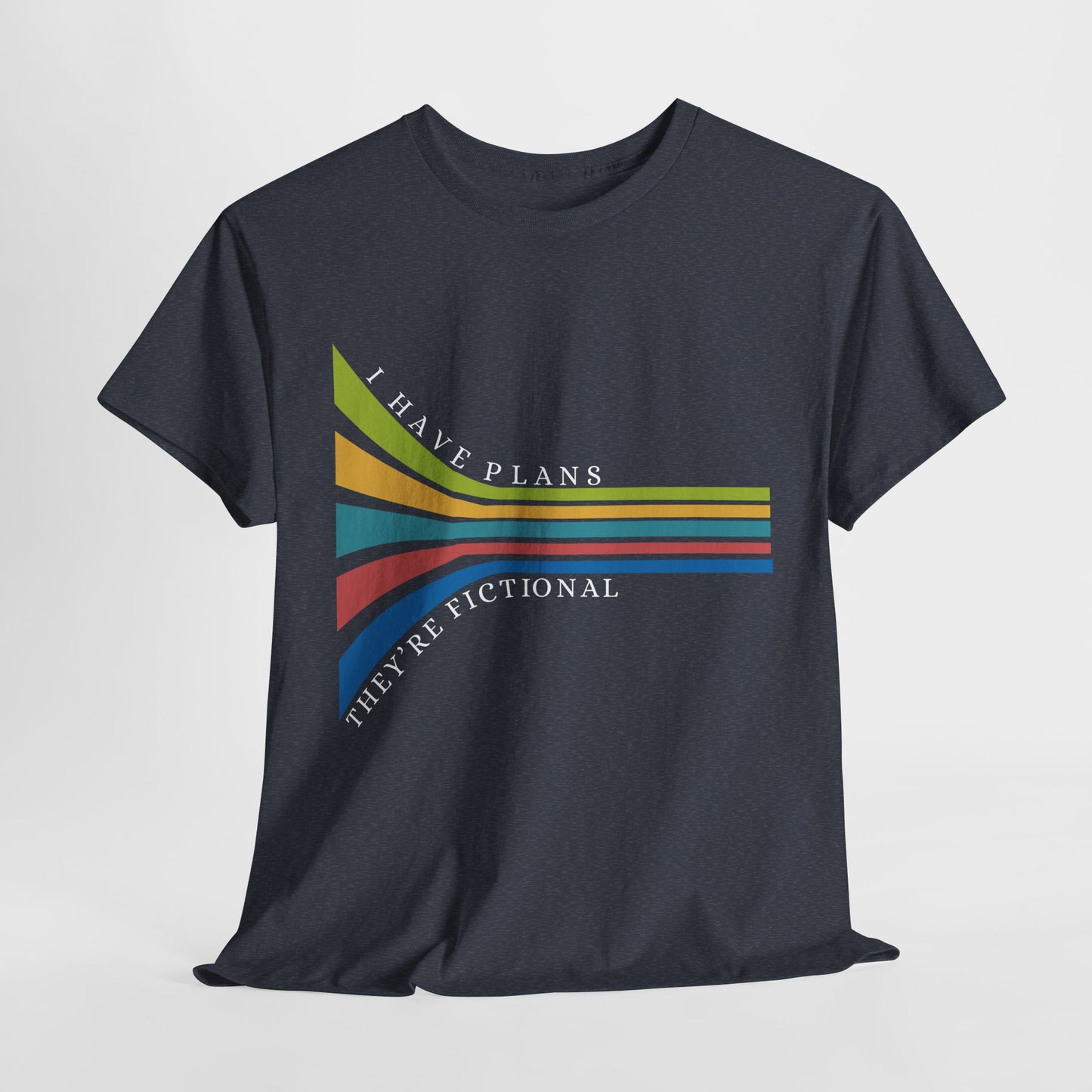 Teen/Adult Unisex I Have Plans – They’re Fictional Tee – Introvert Humor for Book-Loving Souls