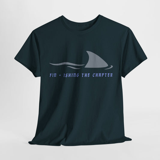 Teen/Adult Unisex Fin-ishing the Chapter – Shark Reader Tee for Book Devourers