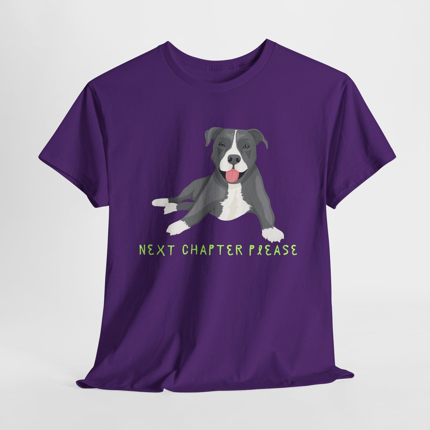 Teen/Adult Unisex Next Chapter Please Tee – Calm Pup, Curious Heart