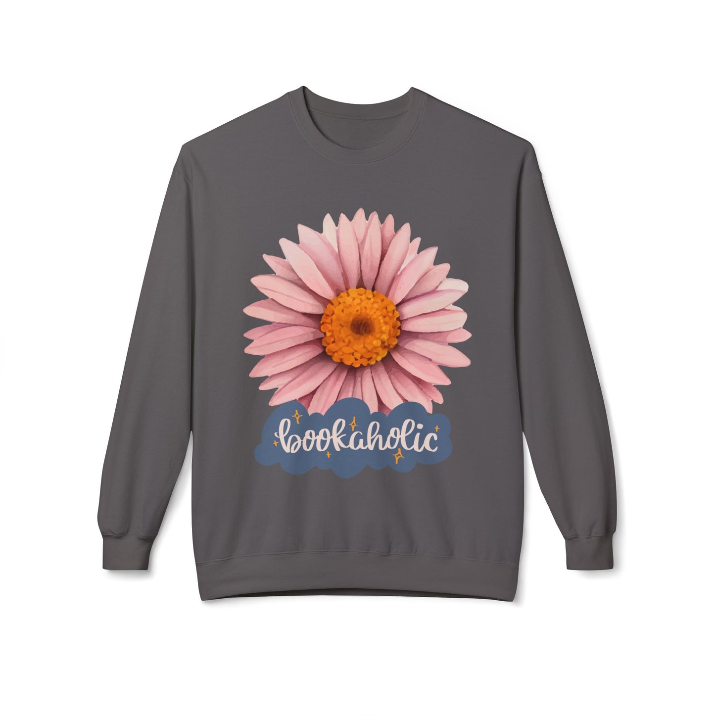Teen/Adult Unisex Bookaholic Sweatshirt – Floral Book Lover Crewneck for Readers in Bloom