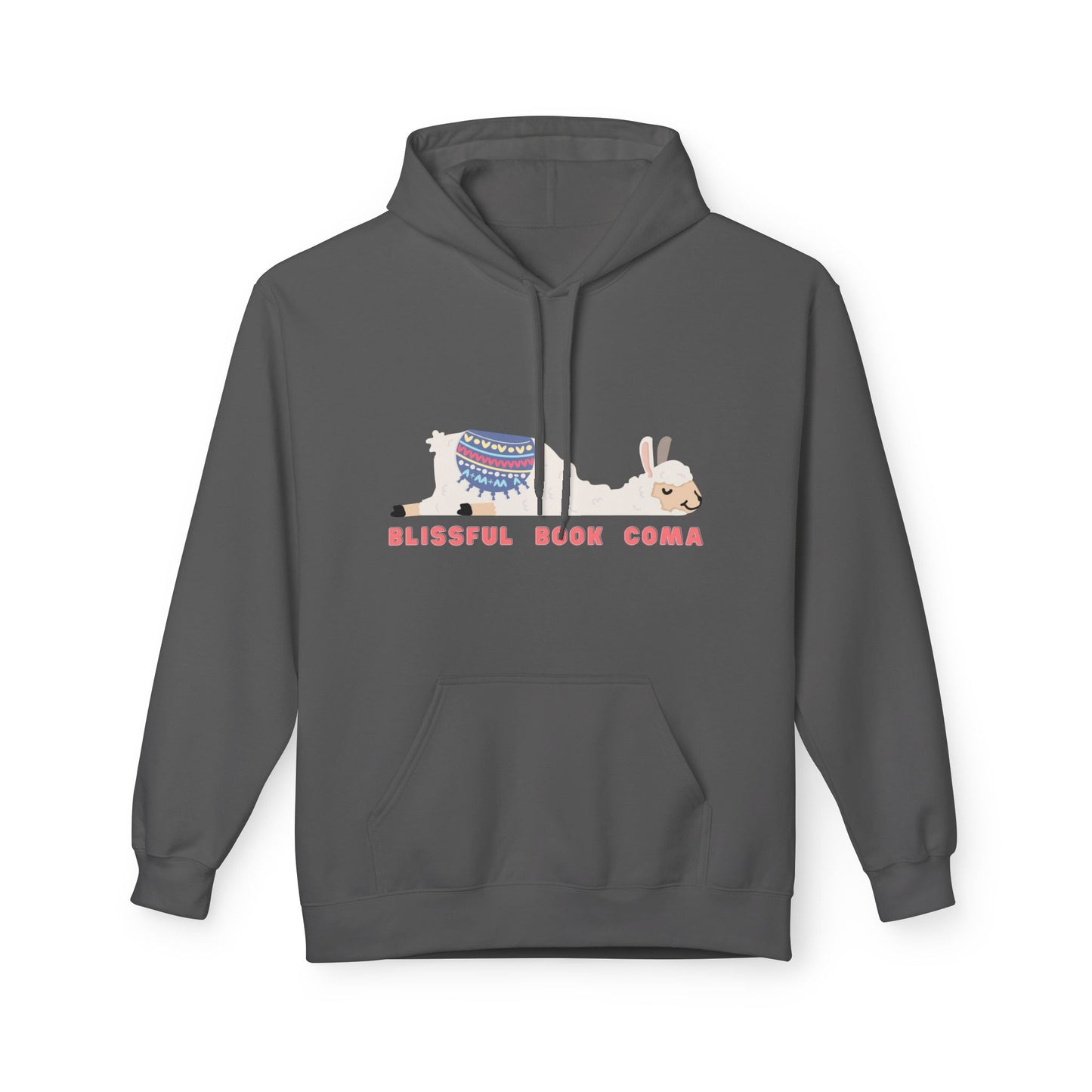 Teen/Adult Unisex Blissful Book Coma Llama Hoodie