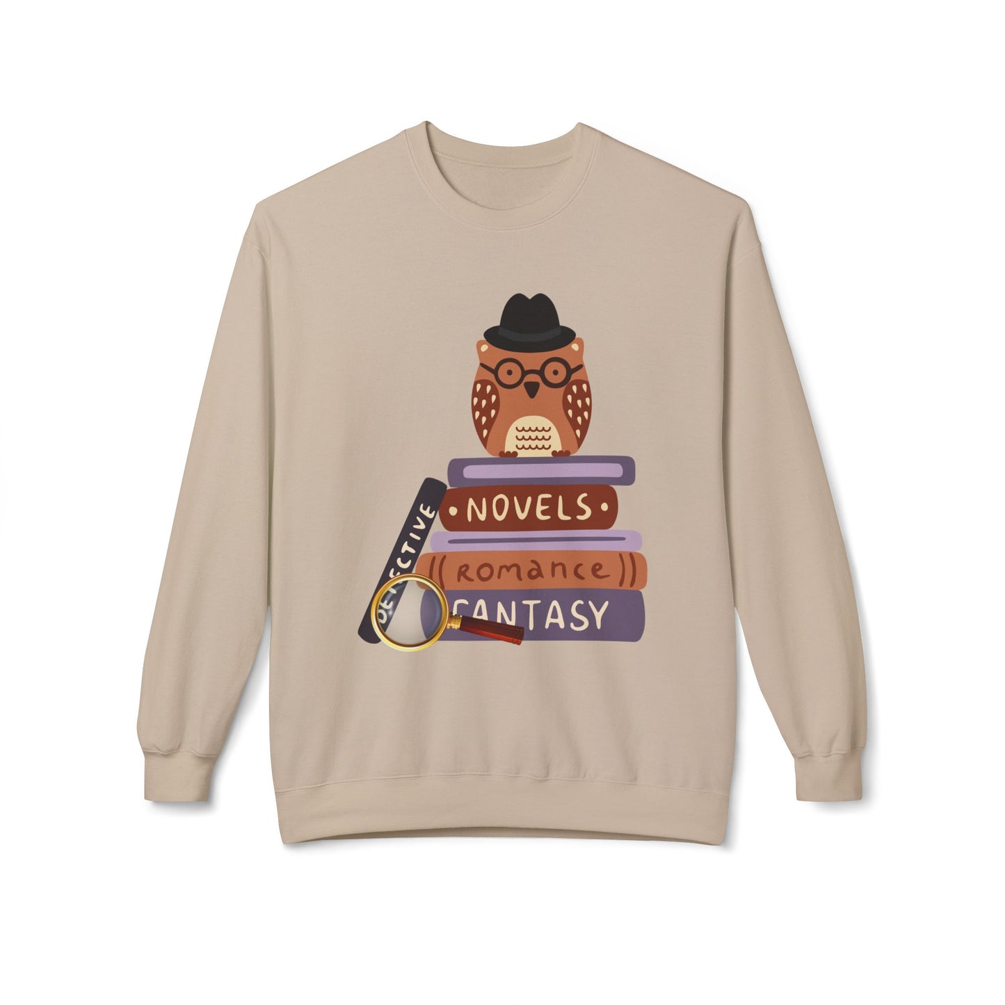 Teen/Adult Unisex Genre Detective Owl Sweatshirt