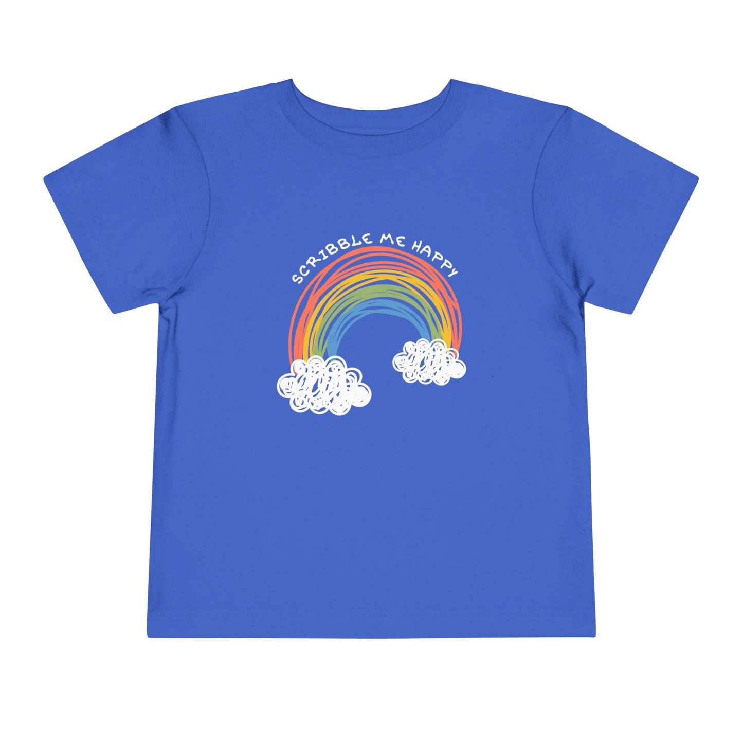 Toddler Scribble Me Happy Tee – Colorful Rainbow Shirt for Creative Kids