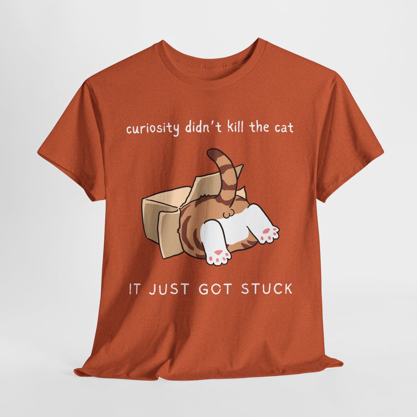 Teen/Adult Unisex Curiosity Cat Tee – Funny Gift for Bookish Cat Lovers