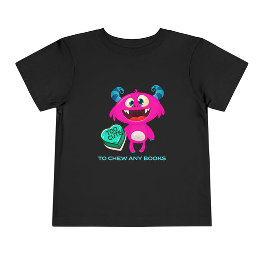 Toddler Too Cute to Chew Books Tee