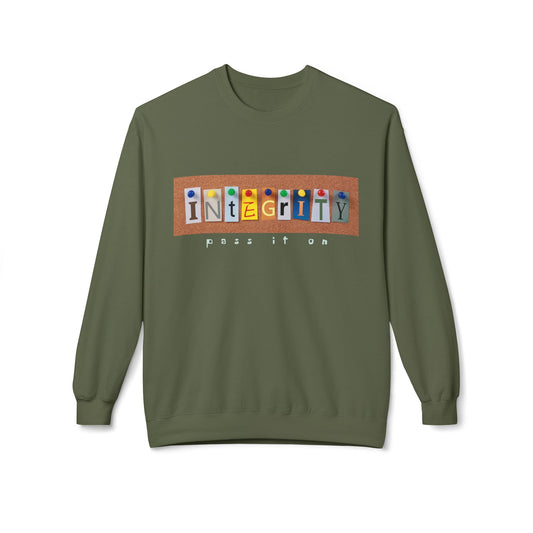 Teen/Adult Unisex Integrity Pass It On Sweatshirt – Character-Building Design for Teachers and Leaders