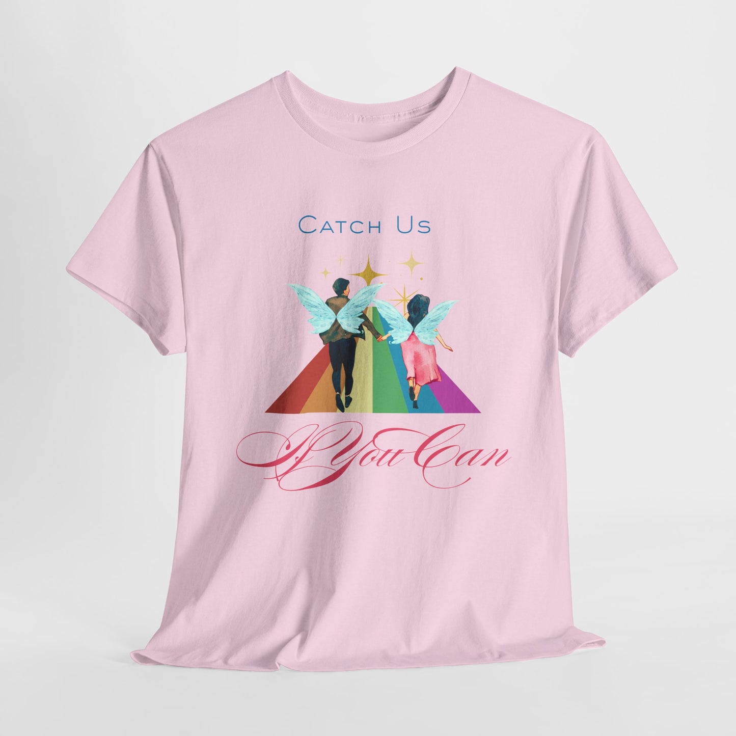 Teen/Adult Unisex Catch Us If You Can Tee – Playful Couples Shirt, Wedding Weekend or Everyday Adventure Apparel