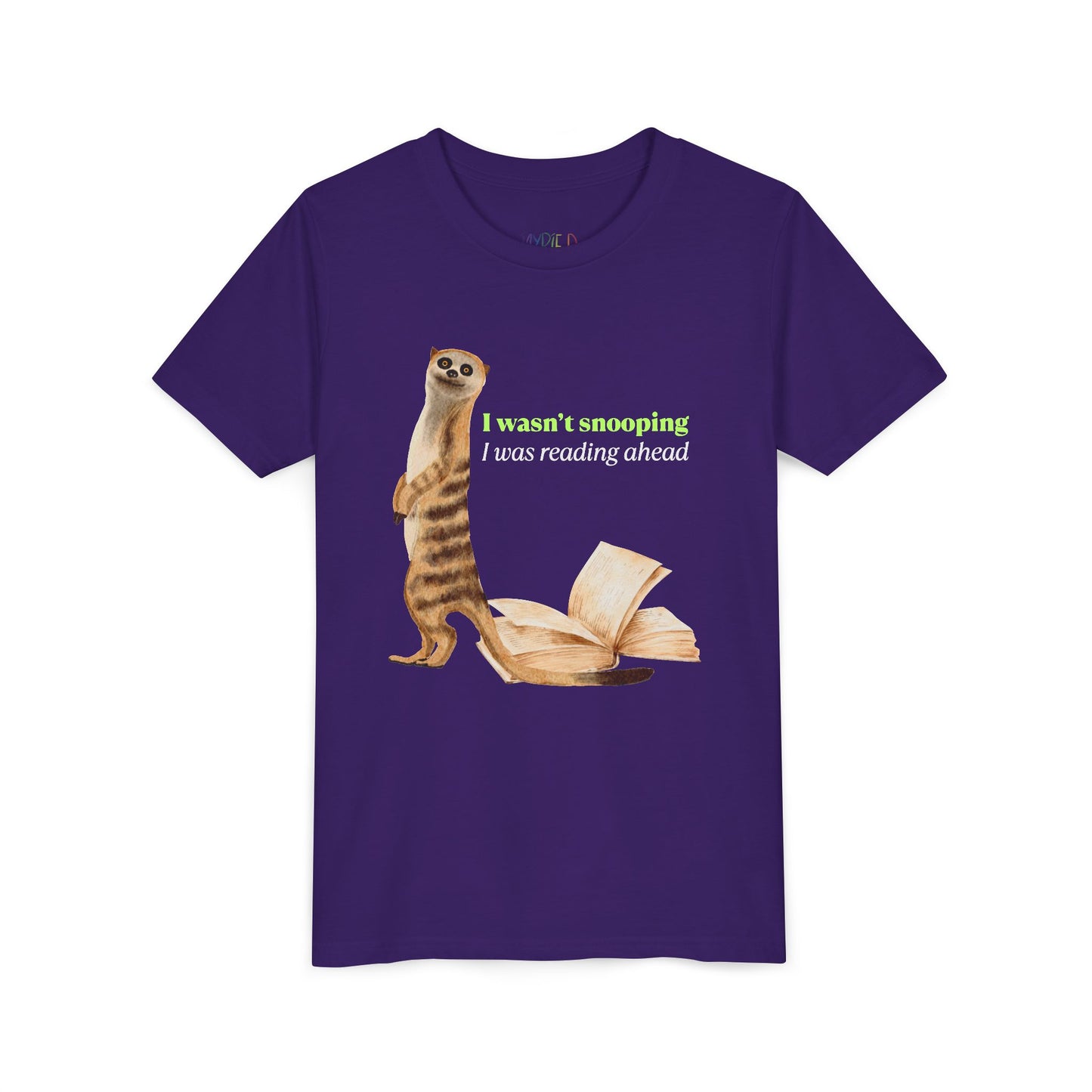 Youth I Wasn’t Snooping – I Was Reading Ahead Tee – Meerkat Shirt for Curious Young Readers