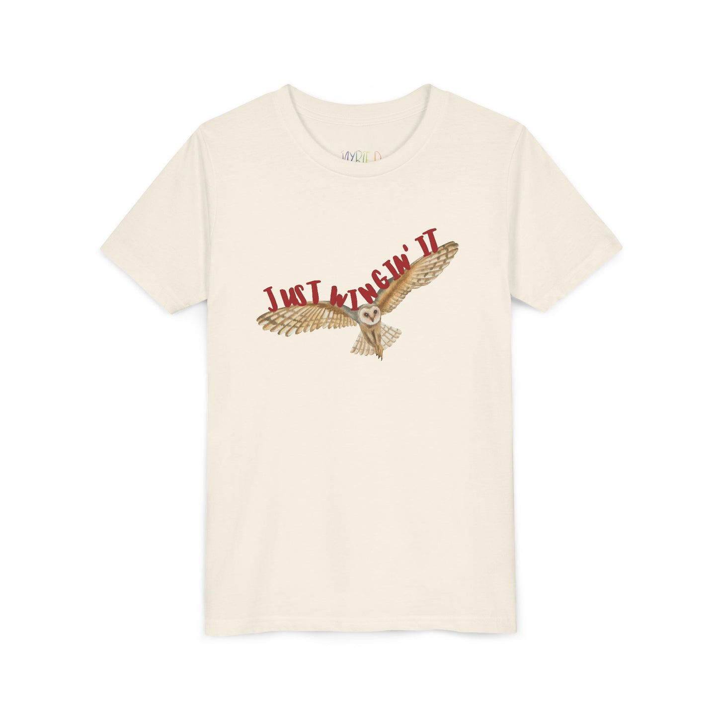 Youth Just Wingin’ It T-Shirt – Funny Owl Shirt for Free-Spirited Kids Who Go With the Flow